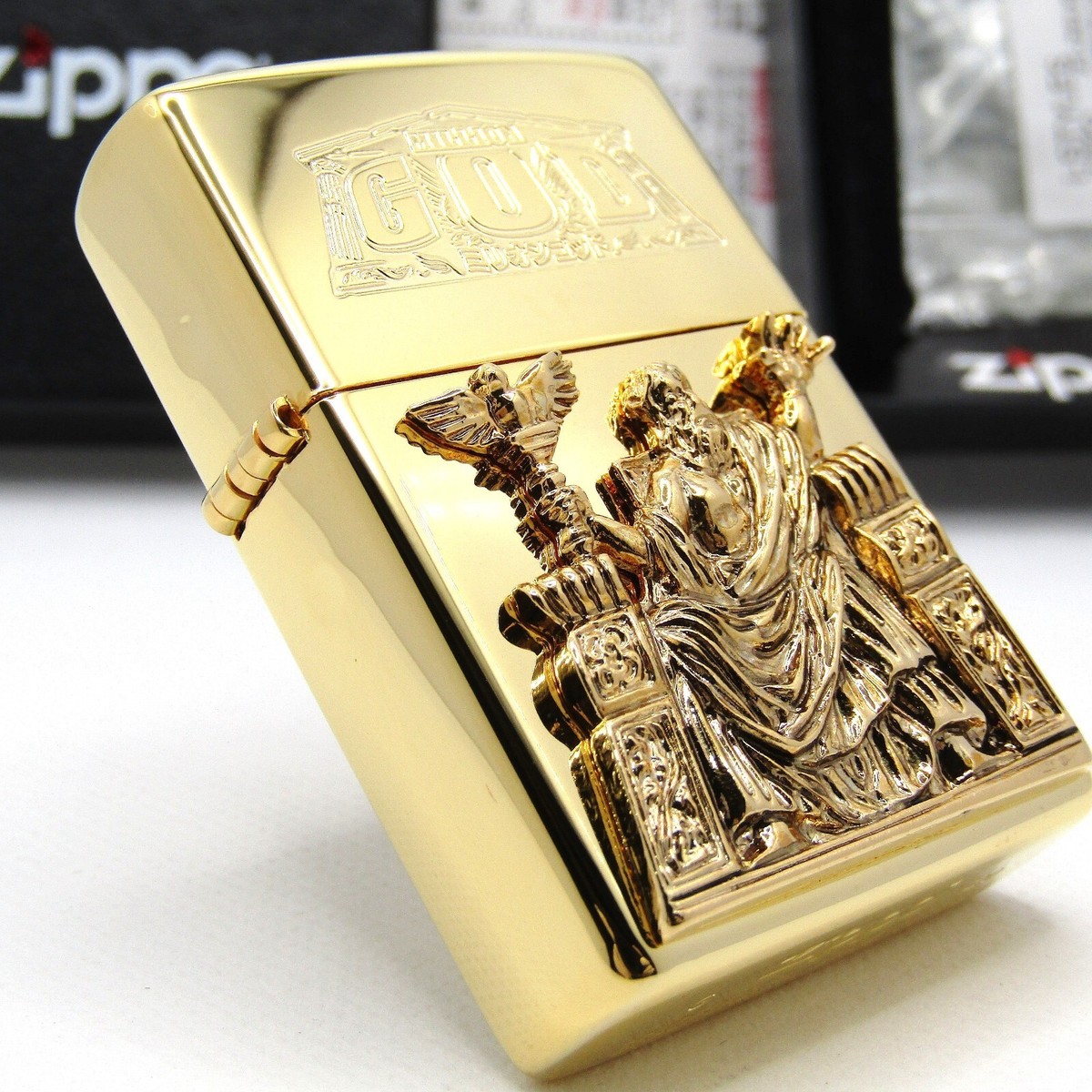Million God Zeus Gold Zippo Oil Lighter 2020 MIB Rare | eBay