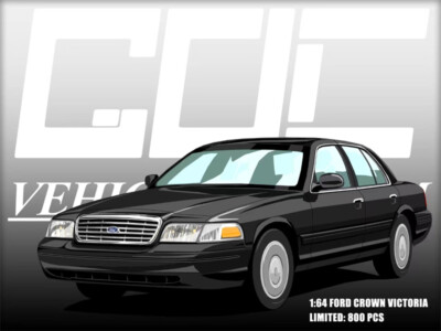 GOC 1:64 Ford Victoria Crown STREET PACKAGE Black