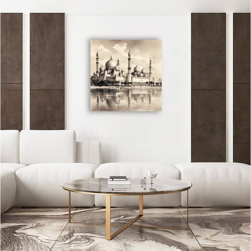 Abu Dhabi painting canvas gift cityscape UAE skyline modern architecture urban - Picture 4 of 7