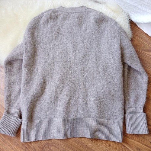 Me+Em Alpaca & Merino Beige Wool Cardigan British Designer Knitwear Size 14 - Picture 5 of 10