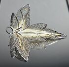 Silver Flower / Leaf Brooch Vintage Estate Intricate Filigree 830 Scandinavian