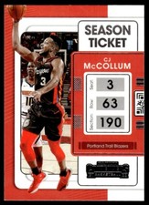 2021-22 Panini Contenders Basketball Card CJ McCollum A New Orleans Pelicans #39