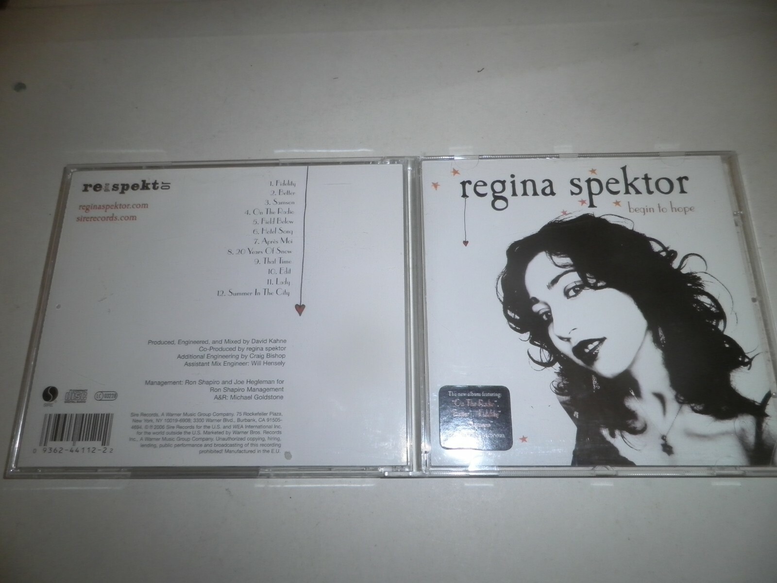 Regina Spektor : Begin to Hope CD