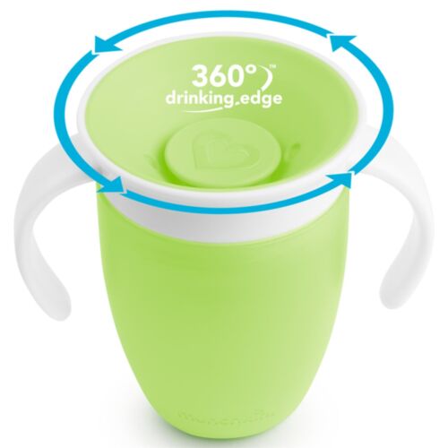 Munchkin Miracle 360° Trainer Sippy Cup with Handles│For 6+ months│207ml│Green - Picture 3 of 8