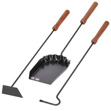Kaminbesteck Set Mit Sch&uuml;rhaken Aschekratzer Kohlenschaufel Kamingarnitur