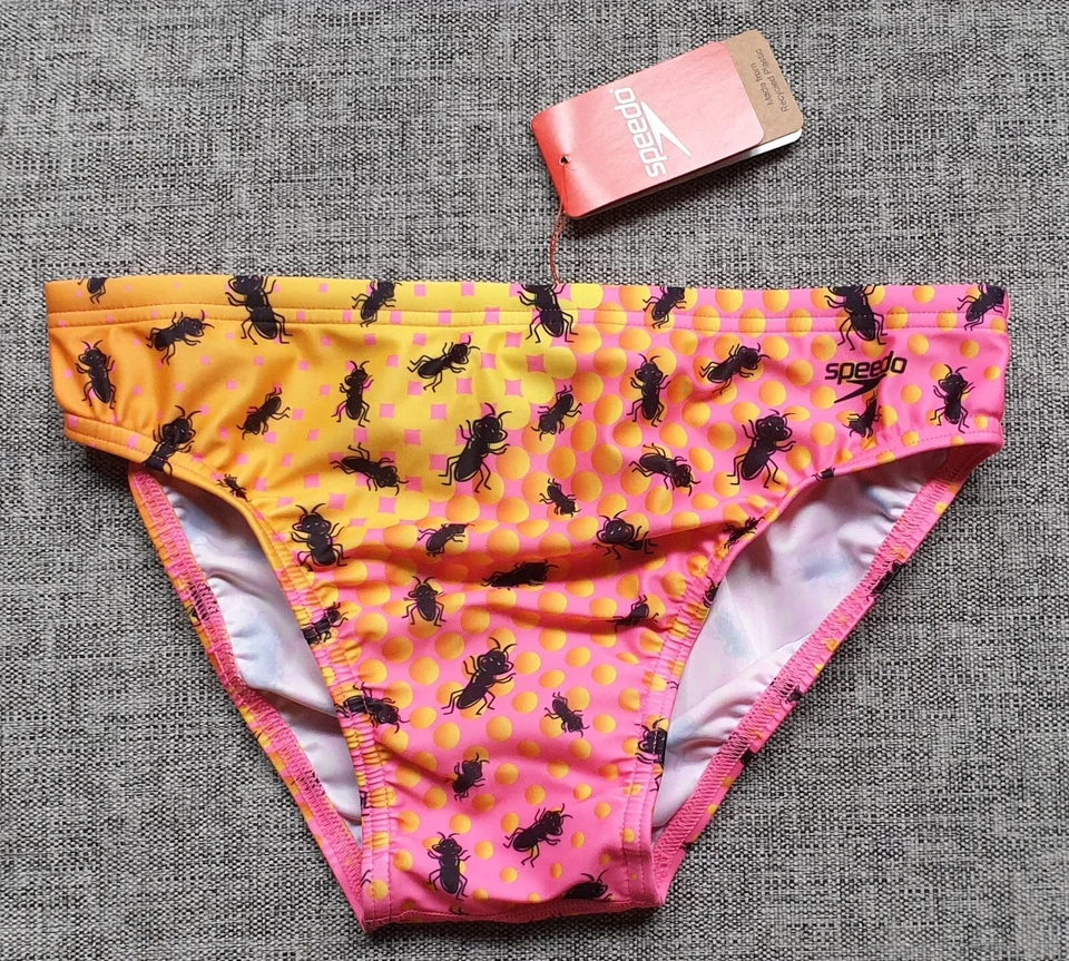 Speedo Mens Escape Swim Briefs Trunks | Ants on Pants | AUS S 12 & 14 Slim Fit