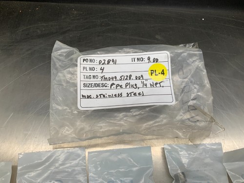 (15) Gasflo Products GFP PLU-4M-SS Stainless Steel 1/4" Pipe Plug - Picture 3 of 3