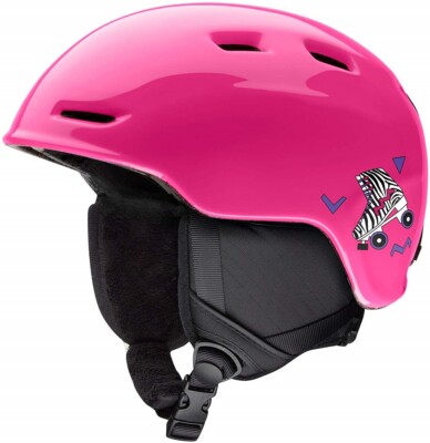 SMITH ZOOM JUNIOR YOUTH / KID'S SNOW / SKI HELMET, PINK SKATES LOGO, YM, NEW!