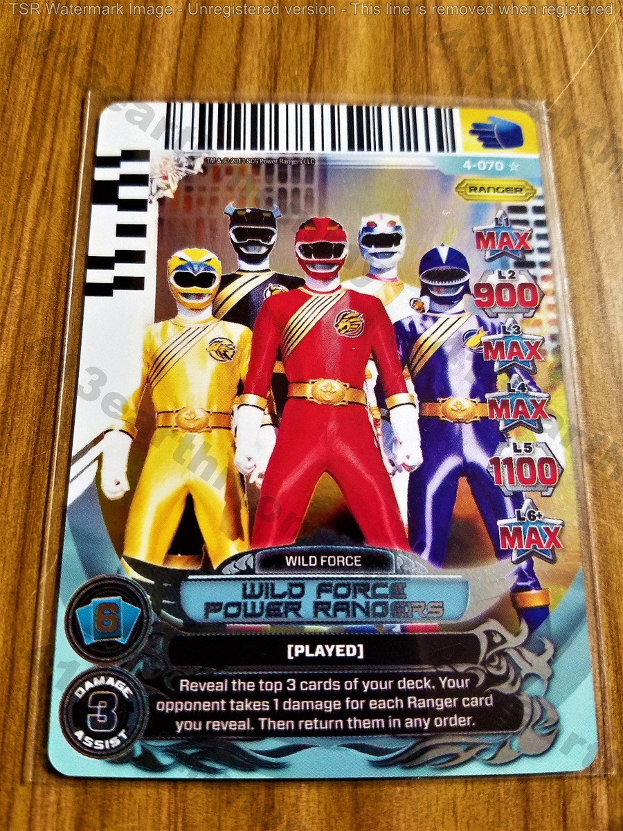 Power Rangers Legends Unite Holo 4-070 Wild Force Power