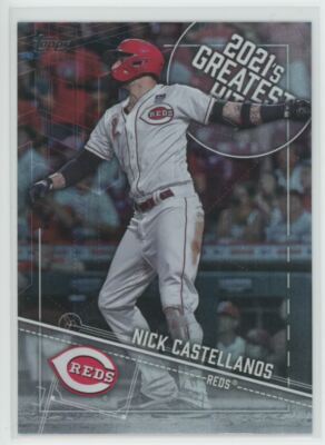 2022 Topps 2021's Greatest Hits Nick Castellanos Cincinnati Reds #21GH-3