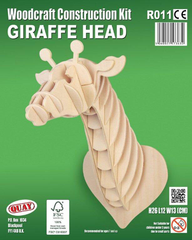 Modellino IN Legno Testa Di Giraffa