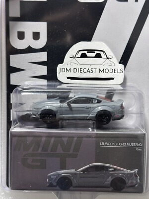 Mini GT #470 LB-WORKS Ford Mustang GT Grey Liberty Walk Blister