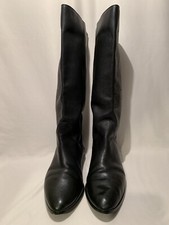 Via Milano Vintage Black Leather Boots 11b