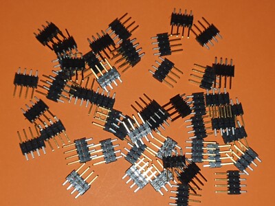50x 4 Pin Steckerleiste, Stiftleiste (1x4) RM 2,54mm, ARDUINO / RASPBERRY PI
