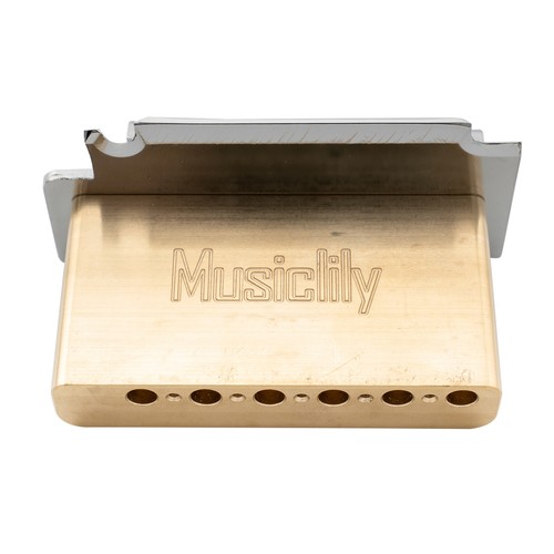 Musiclily Pro Chrome 52.5mm Modern 2Point Guitar Tremolo Bridge 40mm Brass Block - Picture 5 of 6
