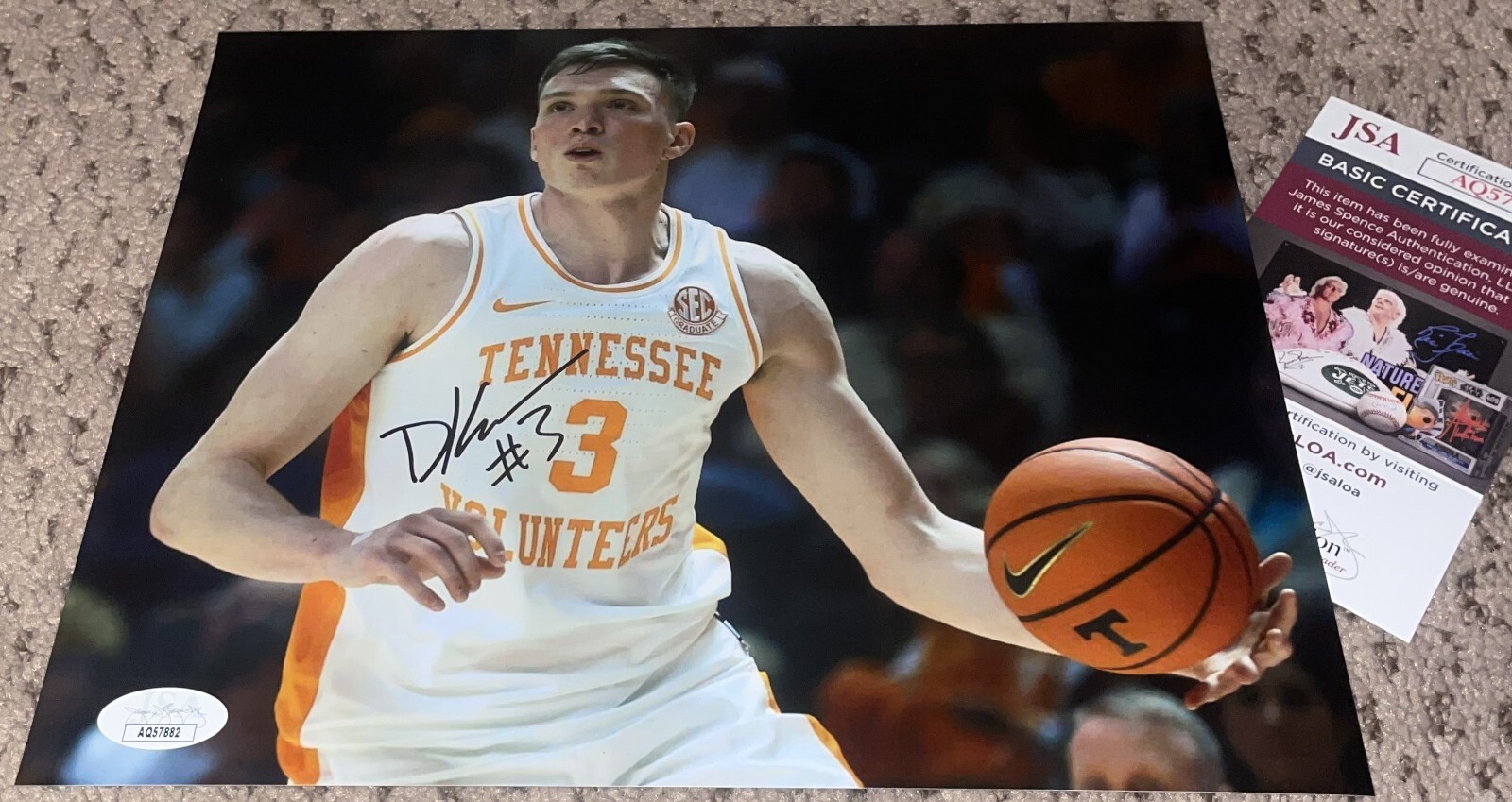 DALTON KNECHT SIGNED 8X10 PHOTO TENNESSEE BASKETBALL JSA AUTO VOLS UT 