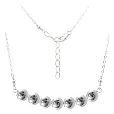 8mm Sterling Silver Balls with 1.3mm Rolo Link Chain Necklace. 14 to 24 inch NEW