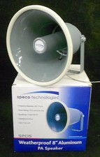 SPECO TECHNOLOGIES WEATHERPROOF 8" ALUMINUM PA SPEAKER SPC15, 200-15 kHz