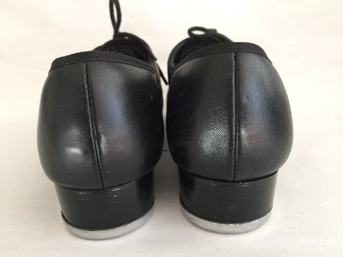 Capezio Black Leather Lace Up Tap Shoes Ladies 10.5 M - Picture 3 of 6