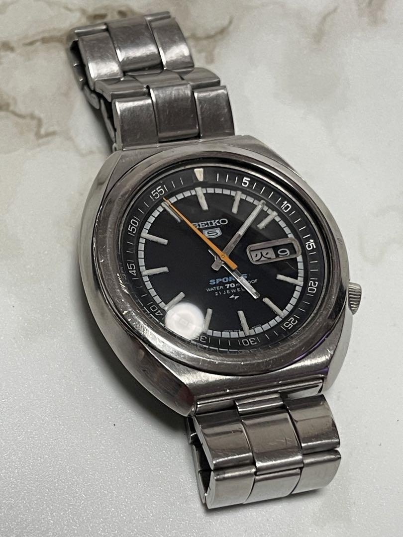 セイコー 7019-6010 5スポーツ Seiko 5 Sports 7019-6010 Automatic Black Dial with 21 Jewels