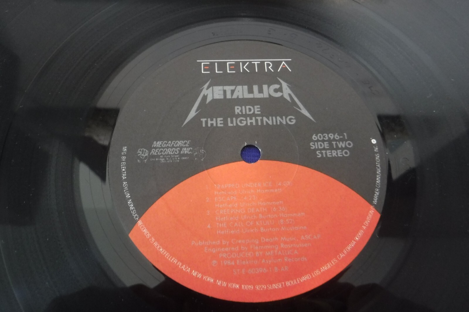 Metallica, Ride the Lightning, 1984 Elektra Records 603961 (Allied