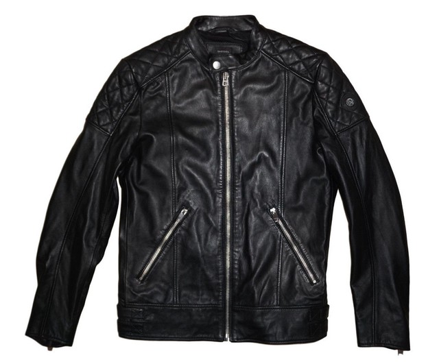 Diesel L-marton Leather Jacket Size M 