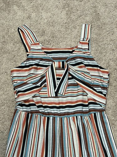 Takara Girls Romper Size Large Multicolor Striped Stretch Sleeveless Comfort - Picture 8 of 11