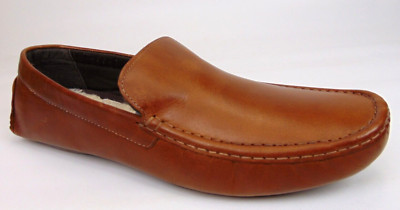 LB Evans Alton Mens Slipper Loafer Cognac Brown Leather Size  display picture 3