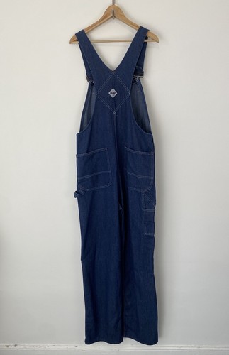 Big Mac Square Bak Denim Dungarees Overalls Boiler Suit W38 L36 - Picture 2 of 24