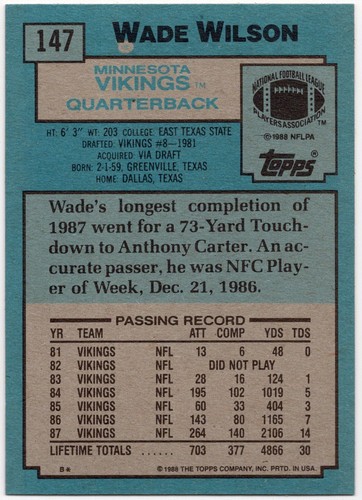 NFL Single Trading Cards 1980s - Picture 416 of 500