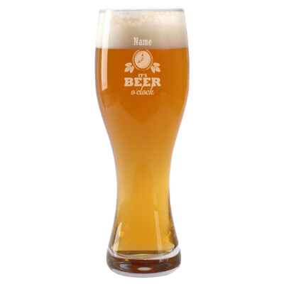 Leonardo Weizenglas Taverna mit Gravur | It's beer o'clock | Wunschname
