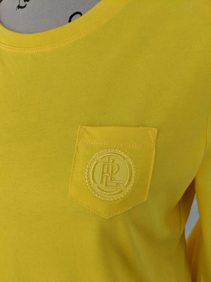 Camisa deportiva manga larga Ralph Lauren Active amarilla/negra talla M mediana Foto 2 de 4
