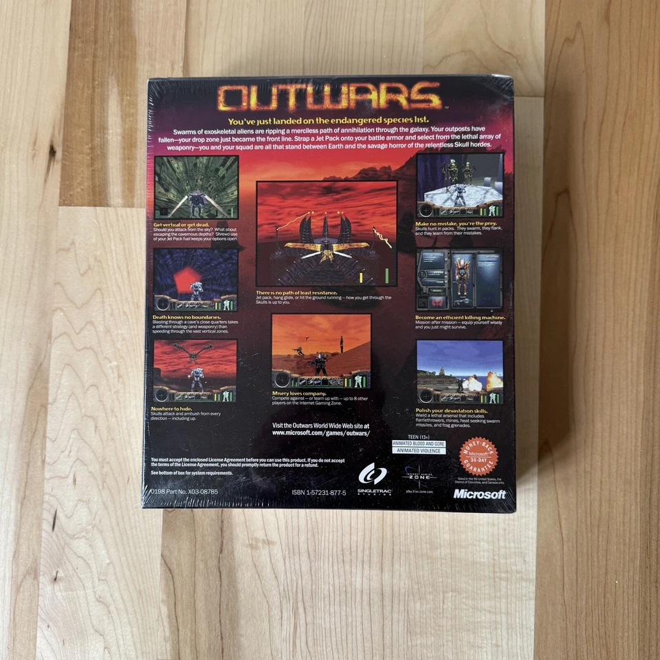 SEALED Microsoft OUTWARS Big Box PC 1998 Singletrac - Image 2 of 4