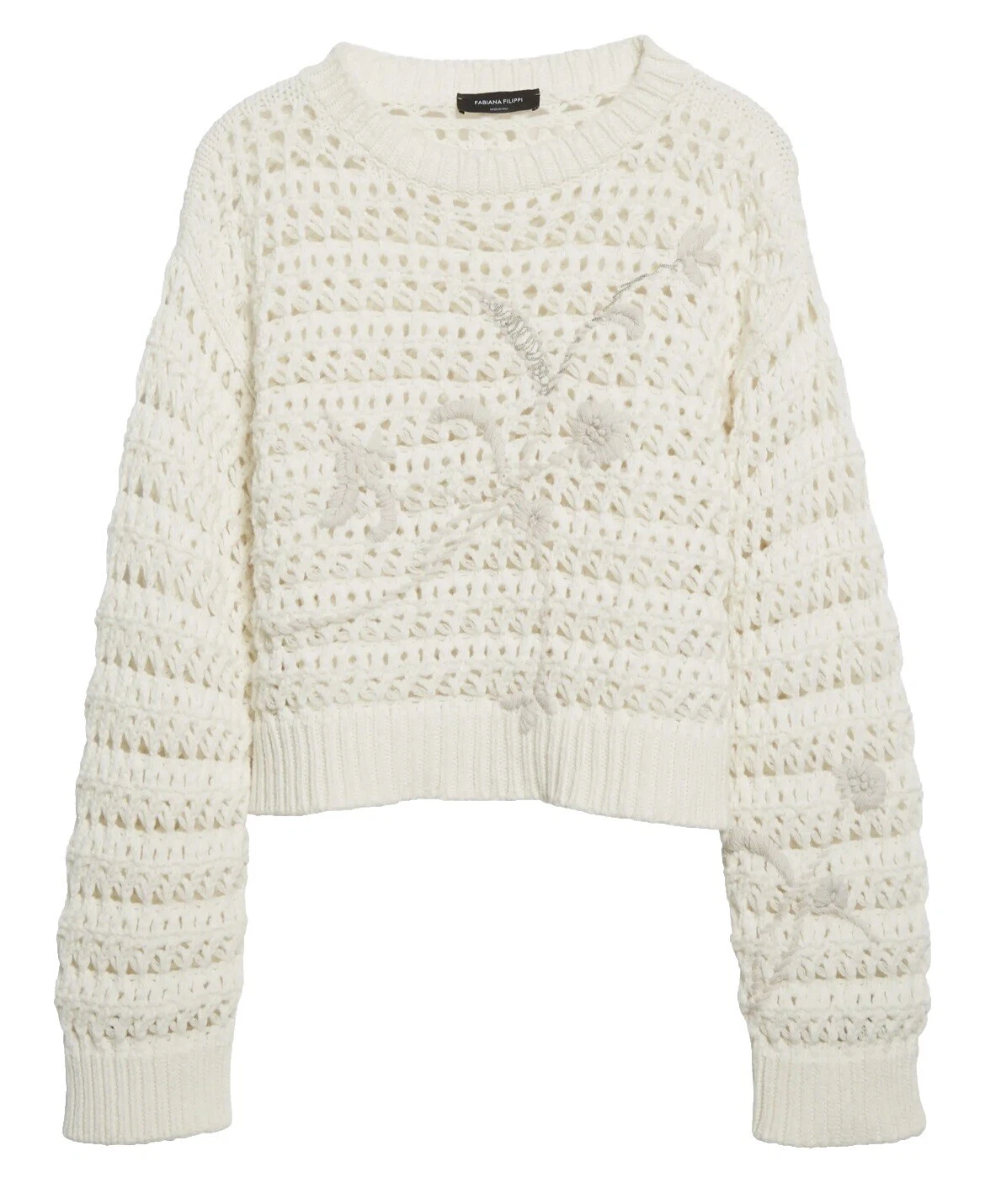 Suéteres para mujer floral blanca de cachemira