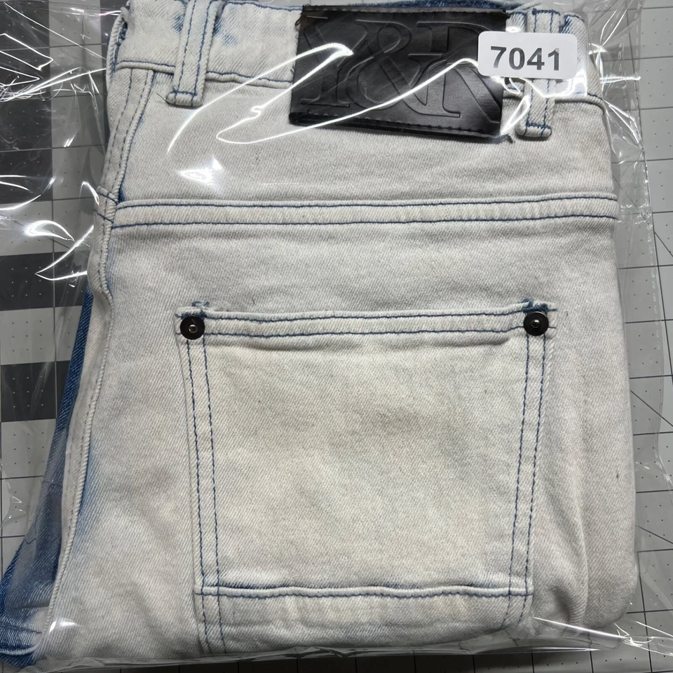 Pantalones de mezclilla Y&R Young Reckless para hombre 30x30 azul blanqueado excelente estado (7041) Foto 2 de 4