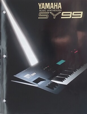 Yamaha SY99 Synth Keyboard Workstation Original Color Brochure, Japan 1991, 8 pg