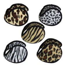 Fleece Ear Muff Animal Print Unisex Ear Warmers One Size Fashion Winter Muffs