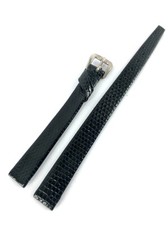 VINTAGE 1960s UNWORN REVUE 10MM TEXTURED BLACK LEATHER LADIES WATCH BAND