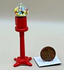 VTG Concord  Miniature Metal Old Fashioned Bubble Gum Dispenser Dollhouse Toy 3"
