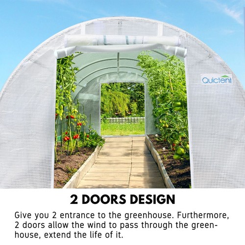 Quictent 20x10x7FT Heavy Duty Walk-in Greenhouse Hot Grow House Outdoor Planter - Picture 6 of 10