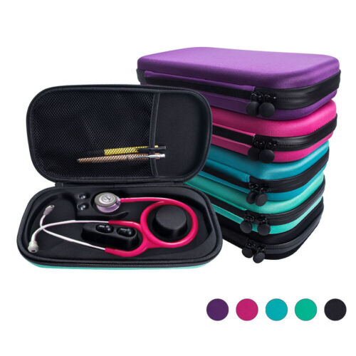 Portable Travel Medical Organizer Stethoscope Hard Storage Box Case Carry Bag - Foto 1 di 19