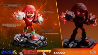 First4Figures F4F Sonic Hedgehog 2 Movie KNUCKLES Standoff Statue EXCLUSIVE New