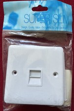 SINGLE TELEPHONE PHONE POINT MASTER 4MM SUPER-SLIM DESIGN ONE ELECTRICAL NEW