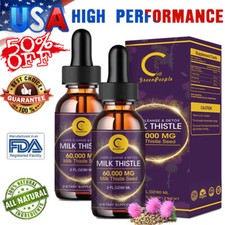 2pack Milk Thistle Silymarin Extract 1000 mg Liquid Drops Liver cleanser Detox