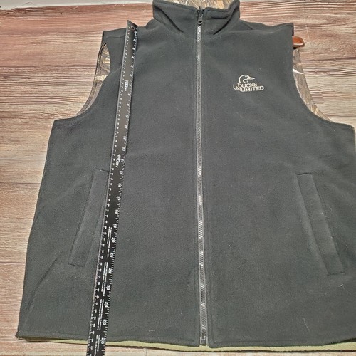 Reversible Ducks Unlimited Mens Size Large Camouflage Vest Jacket - Picture 10 of 10