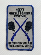 Vintage 1977 Muzzle Loaders Festival- Dearborn, Michigan Patch (3 inch x 5 inch)