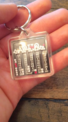 Portachiavi LOTTO retrò da collezione vinci con lotto scegli 49 gioco - Video 1 di 1