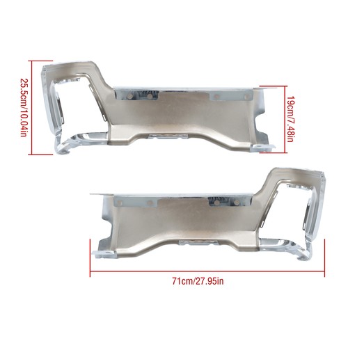 For 2023 2024 2025 F-250 F-350 F-450 Chrome Steel Rear Back Bumper End Cap LH+RH - Picture 3 of 15