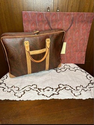 Etro Paisley Business Bag with Reupholstered Lining Briefcase tote mzmr