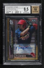 2016 Bowman Chrome Gold Refractor 27/50 Nick Plummer #BSU-NP BGS 8.5 8s6